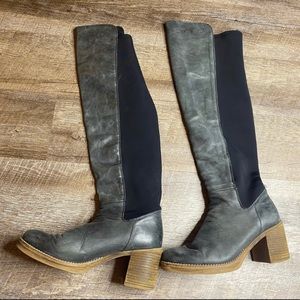 FREE PEOPLE x mtng Tall Landry Boot in Dark Gray size 39